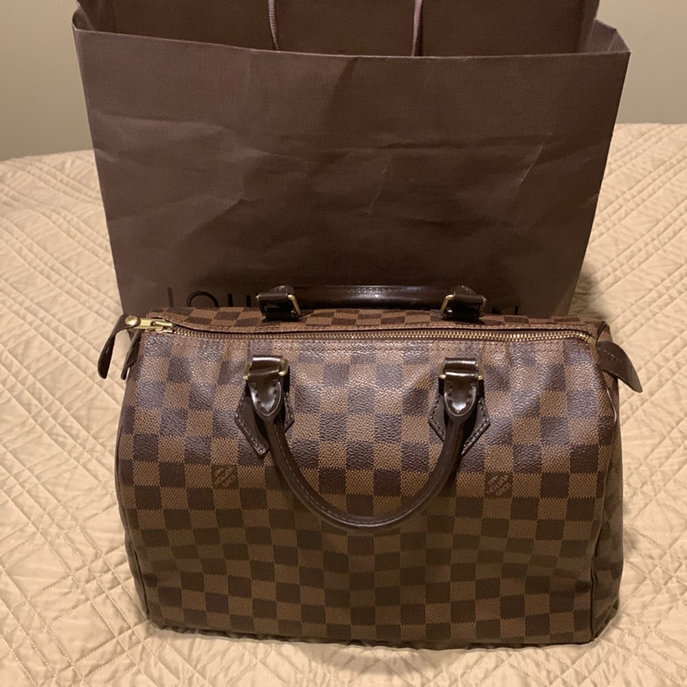 Louis Vuitton Brown Damier Ebene Top-Handle Satchel